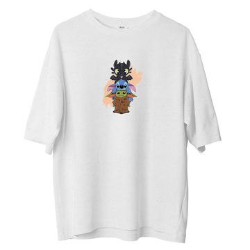 Yoda Stitch Toothless - Oversize Tshirt