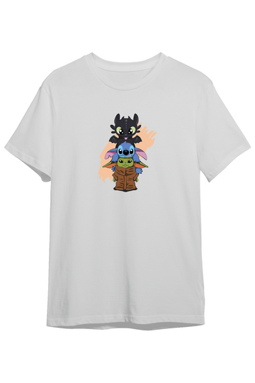 Yoda Stitch Toothless- Regular T-Shirt