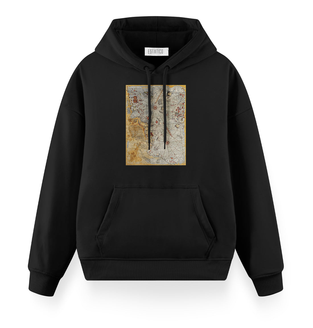 Piri Reis Map - Oversize Premium Hoodie