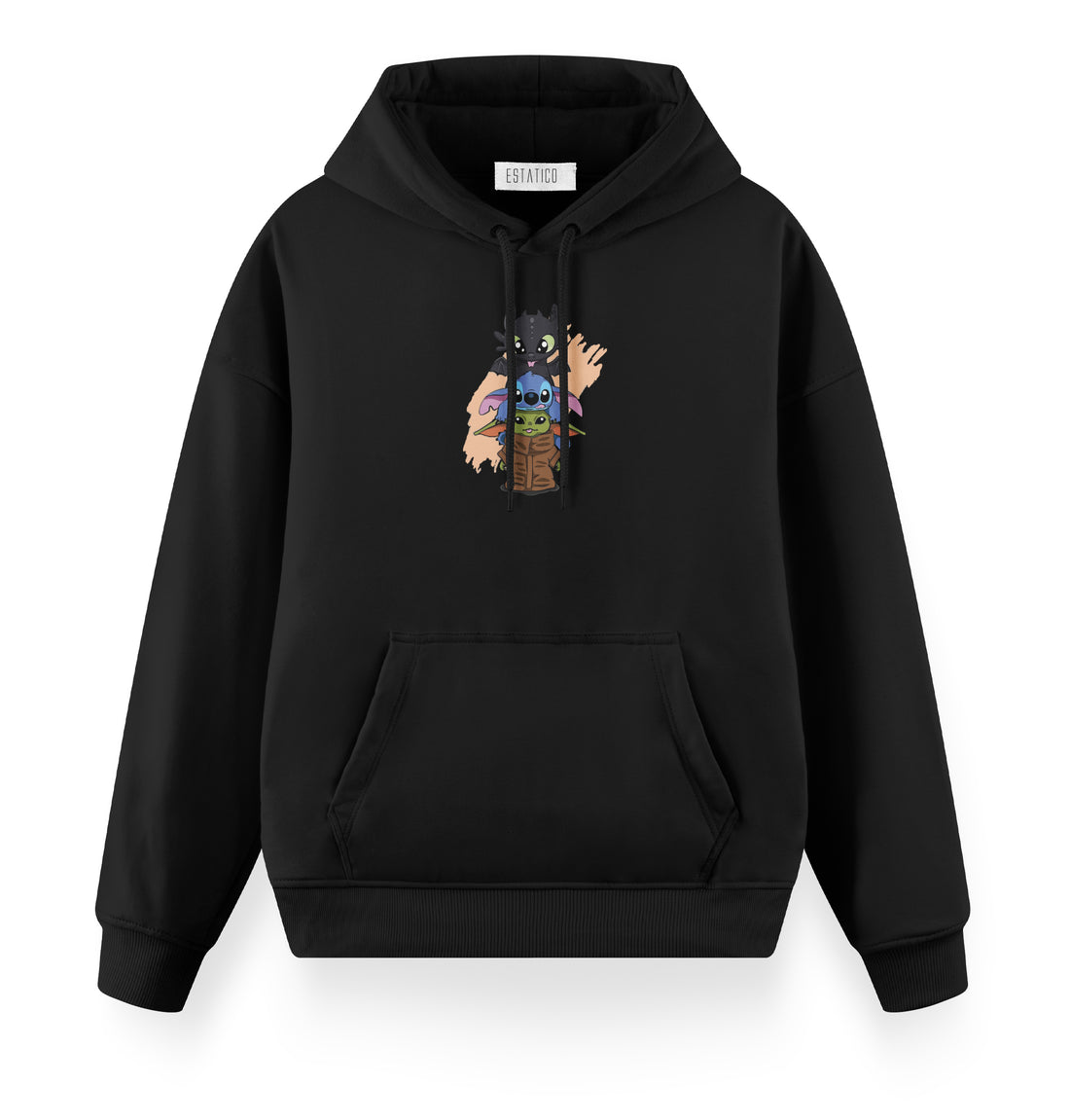Yoda Stitch Toothless - Oversize Premium Hoodie